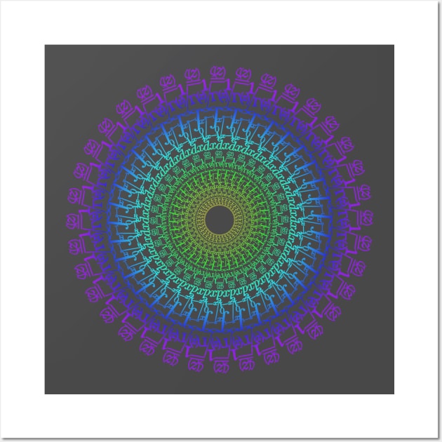 Spectral Riemann Zeta Mathdala Wall Art by divergentsum